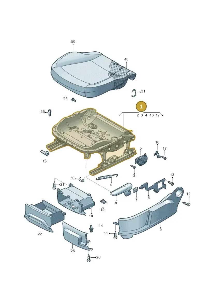 6R4881105AB — Volkswagen Polo Vivo (2017-) diagram 495881000, position 1