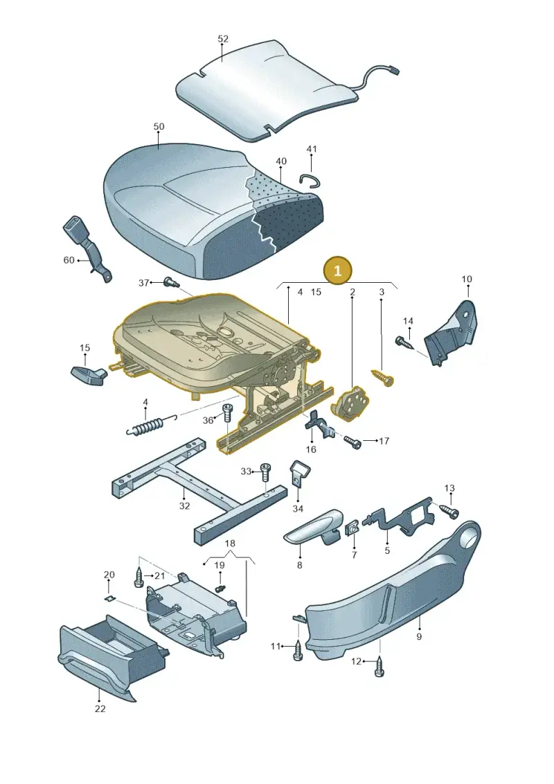 6R4881106AA — Volkswagen Caddy Maxi Kombi (2010-2015) diagram 690881030, position 1