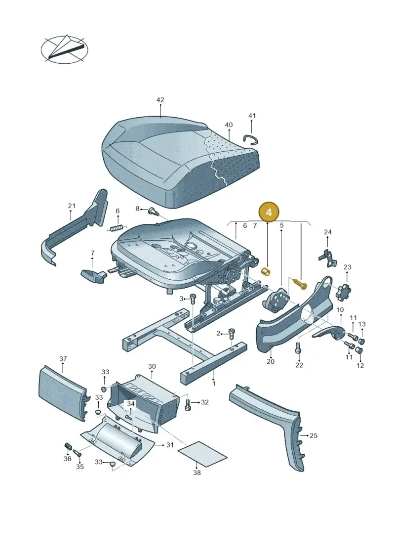 6R4881106AC — Volkswagen Caddy kombi (2015-2020) diagram 866881050, position 4