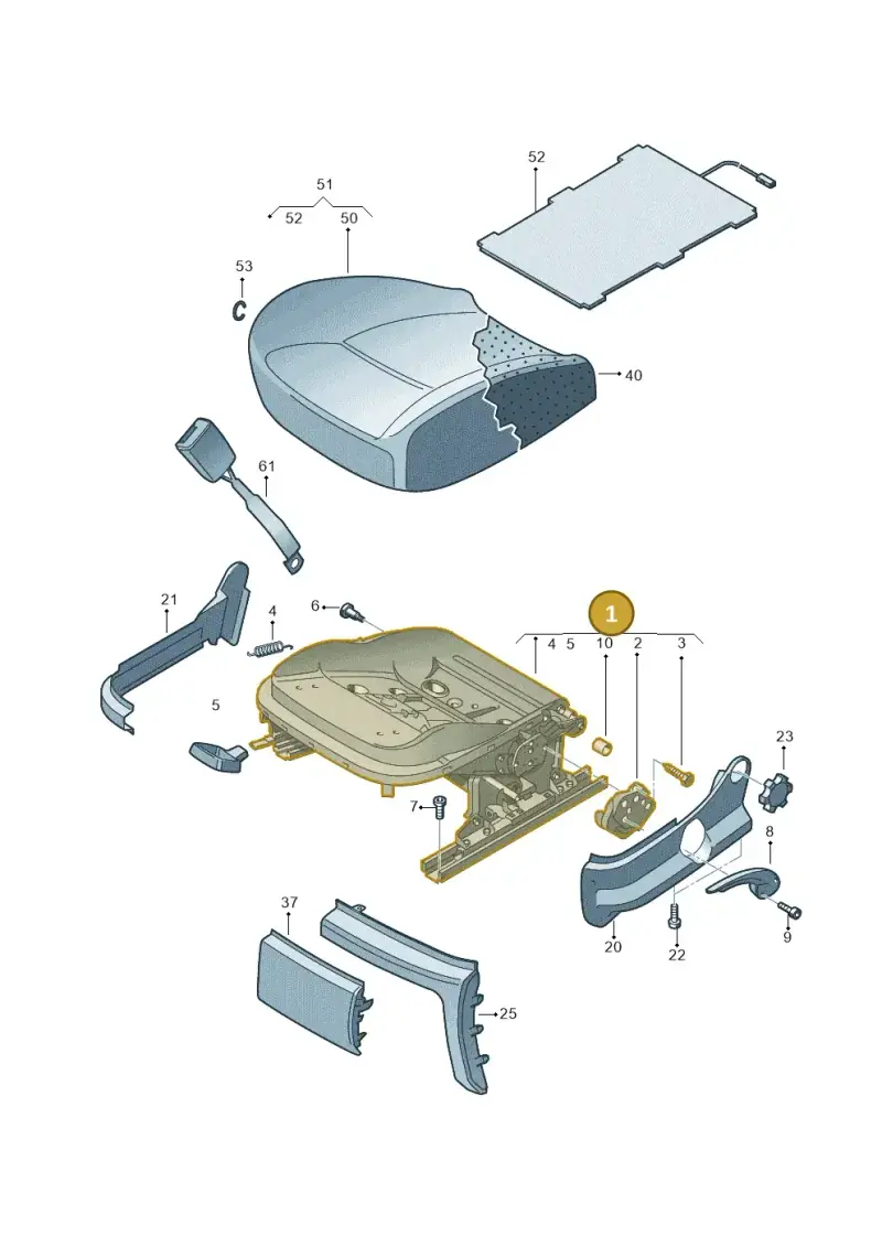 6R4881106AC — Volkswagen Amarok twin cab (2016-2022) diagram 894881100, position 1