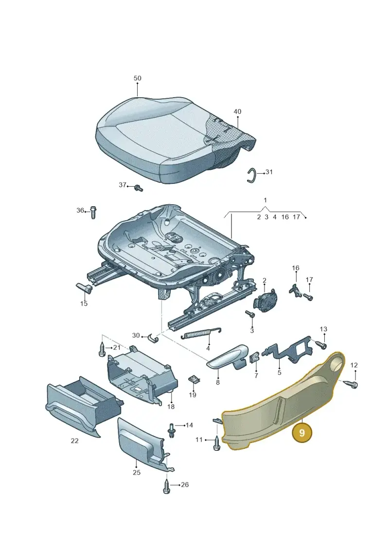 6R4881317J82V — Volkswagen Polo Vivo (2017-) diagram 495881000, position 9
