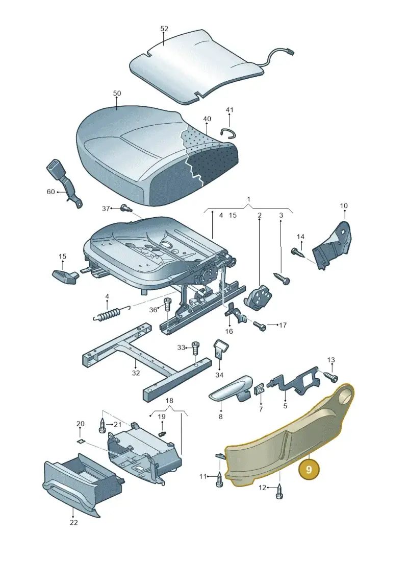 6R4881318L82V — Volkswagen Caddy Maxi Kombi (2010-2015) diagram 690881030, position 9