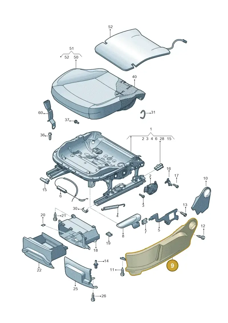 6R4881318L82V — Volkswagen Polo 1.4 BlueMotion (2014-2017) diagram 672881000, position 9