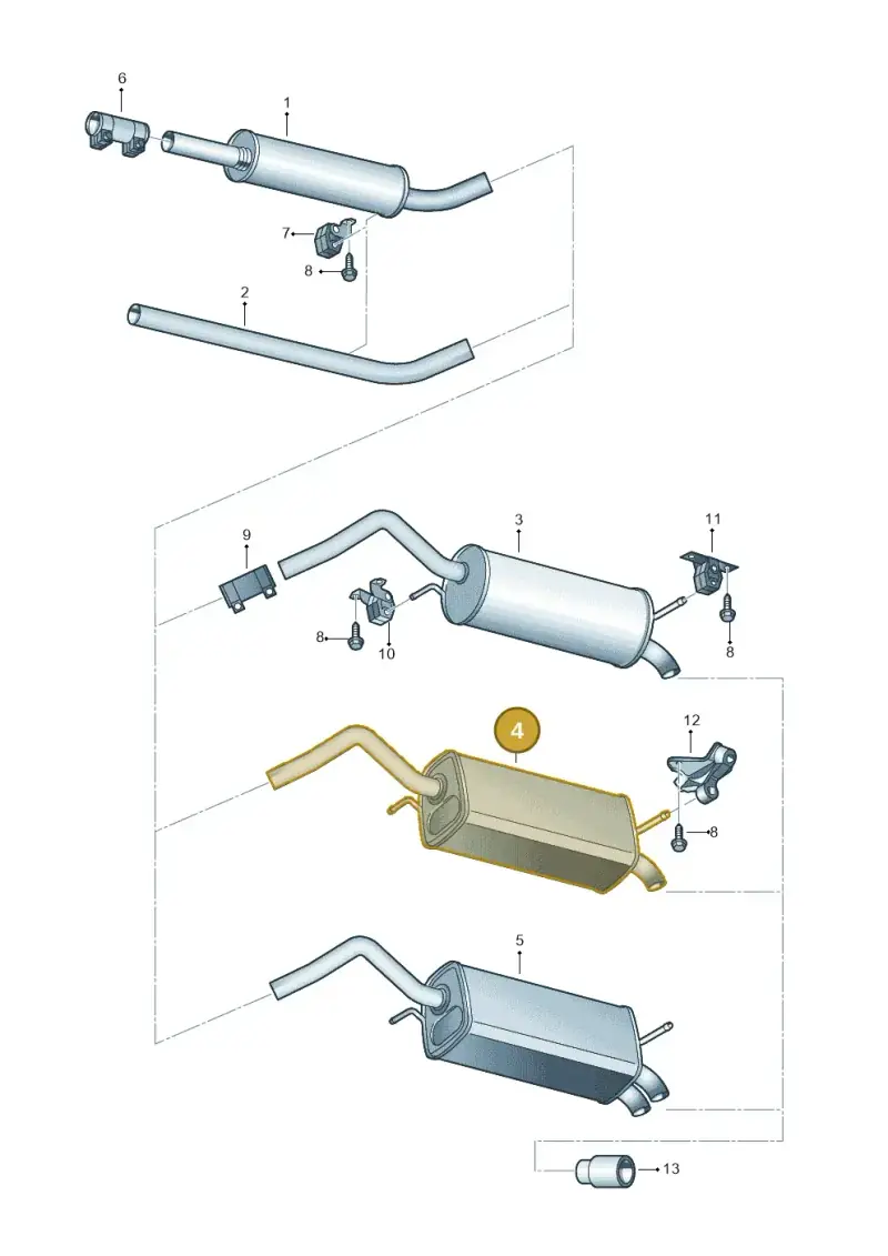 6R6253609AF — Skoda Fabia Scout (2010-2014) diagram 453253800, position 4