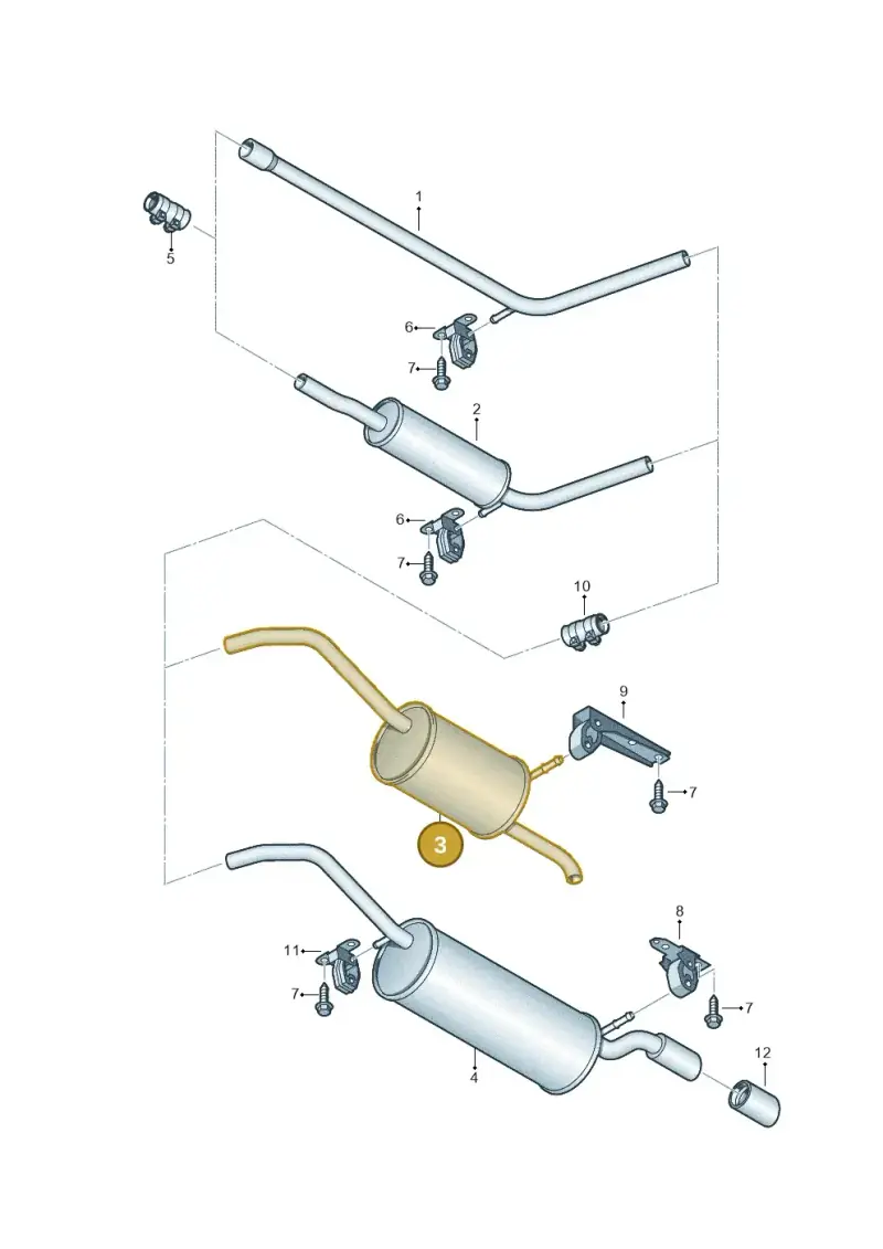 6R6253609AF — Volkswagen Polo (2012-2014) diagram 672253800, position 3