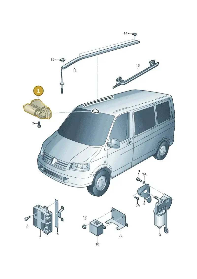 6RD959591 — Volkswagen Transp. caravelle (2011-2015) diagram 410959000, position 1