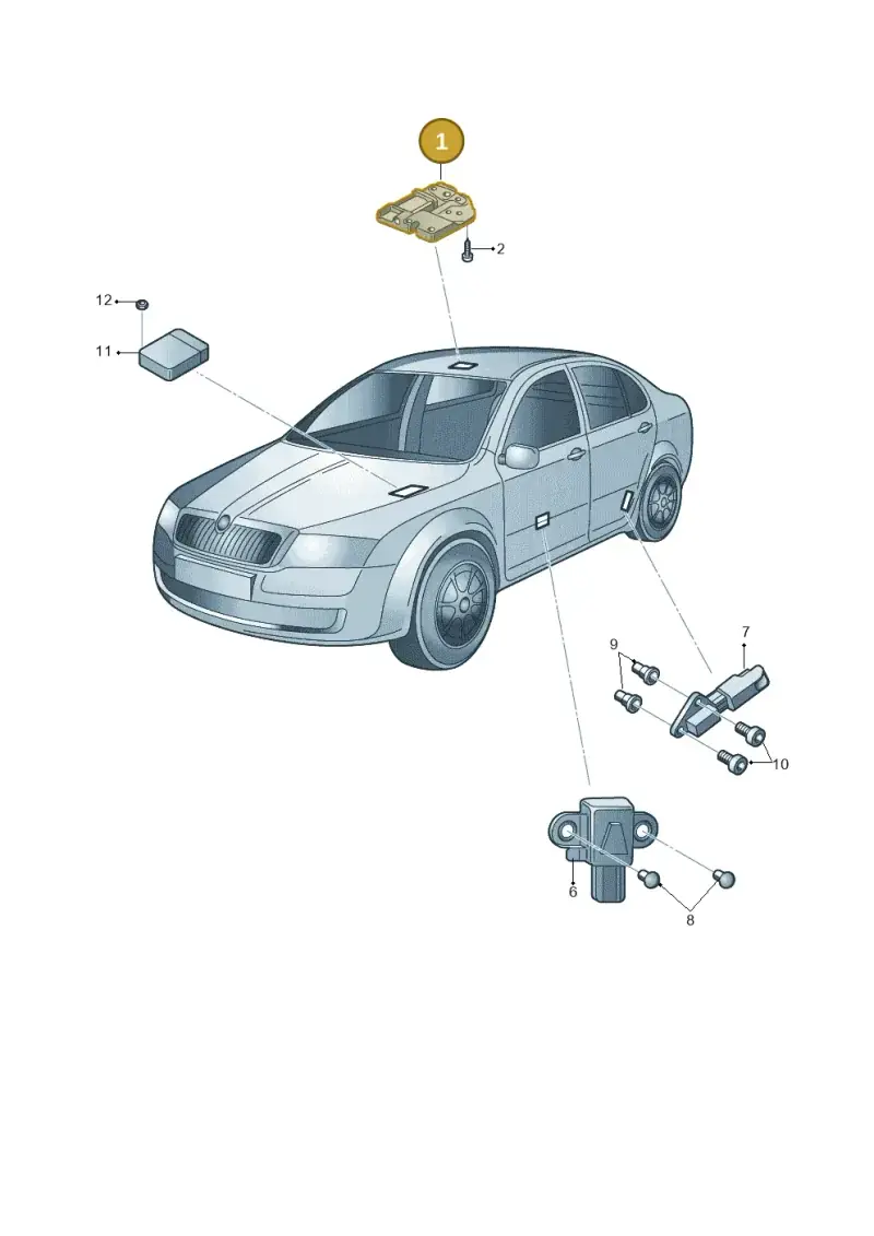 6RD959591 — Skoda Octavia ambiente (2008-2013) diagram 419959000, position 1
