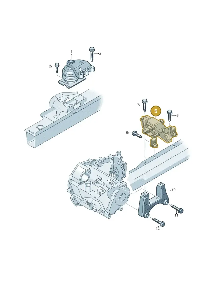 6RF199555H — Volkswagen Polo Vivo (2017-) diagram 495199510, position 5