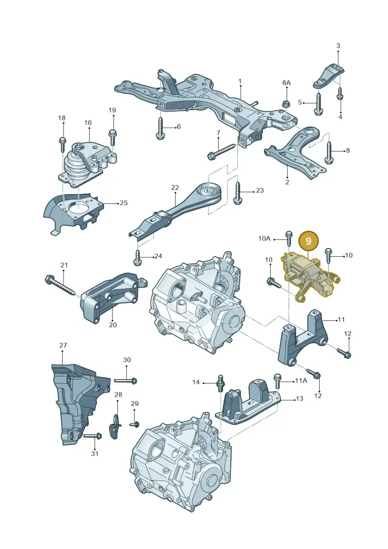 6RF199555H — Volkswagen Jetta (2019-) diagram 756199200, position 9