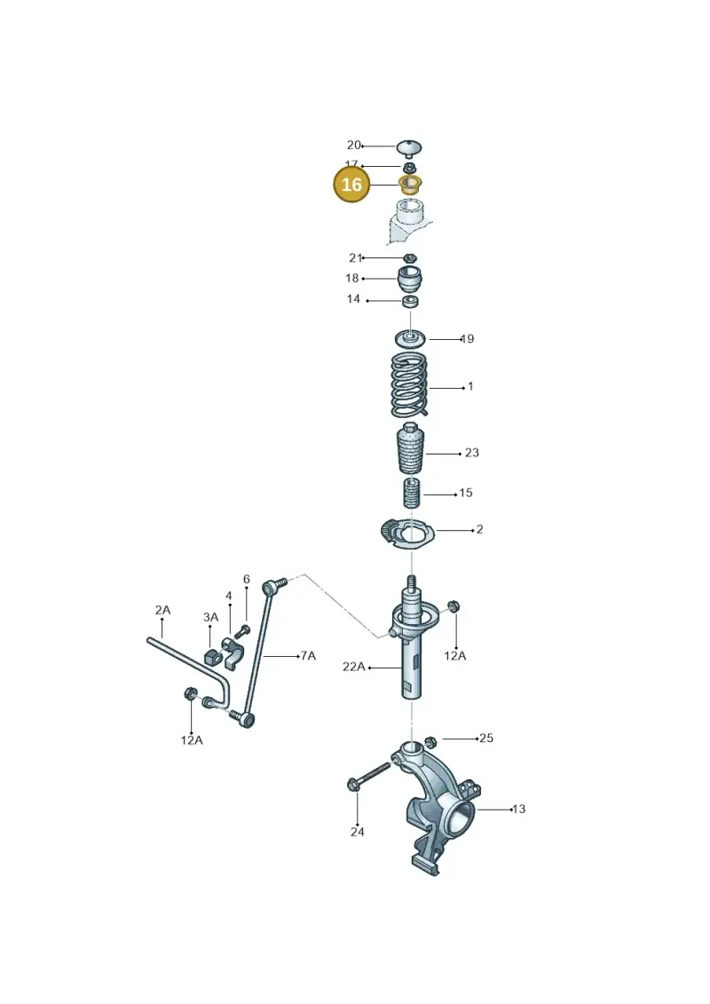 6RF412319 — Volkswagen Gol 1.6 (2012-) diagram 553411000, position 16