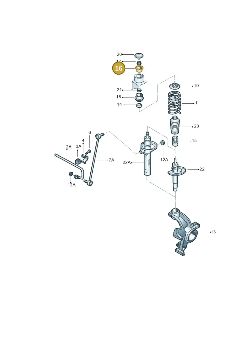 6RF412319 — Volkswagen Saveiro (2013-) diagram 557411000, position 16
