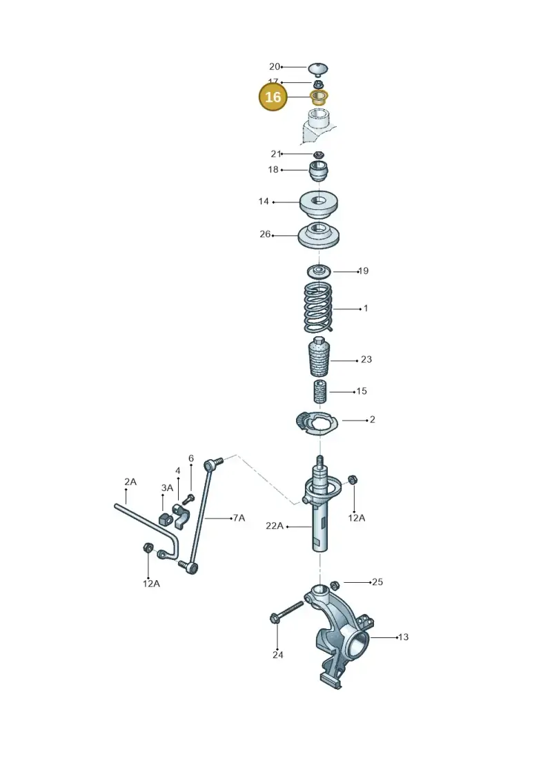 6RF412319 — Volkswagen Voyage (2016-2023) diagram 567411000, position 16