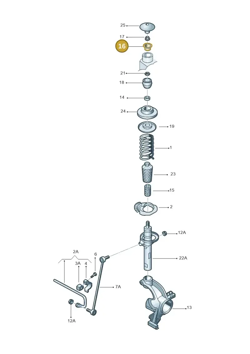 6RF412319 — Volkswagen T-Cross 1,0 (2019-) diagram 581411000, position 16