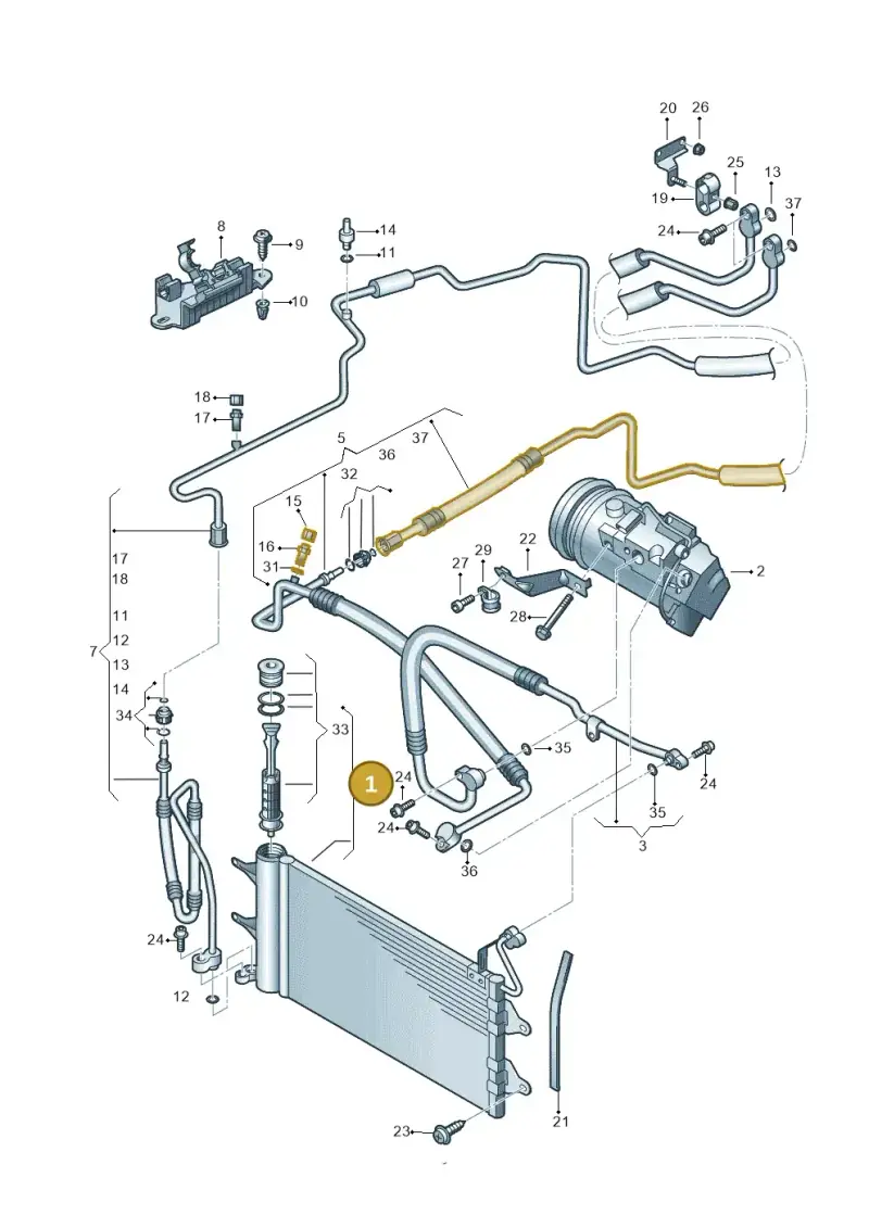 6RF820411 — Volkswagen Ameo 1,0 (2016-2020) diagram 794260400, position 1