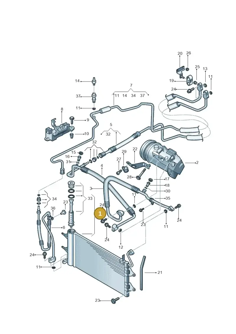 6RF820411 — Volkswagen Polo (2009-2014) diagram 253260410, position 1