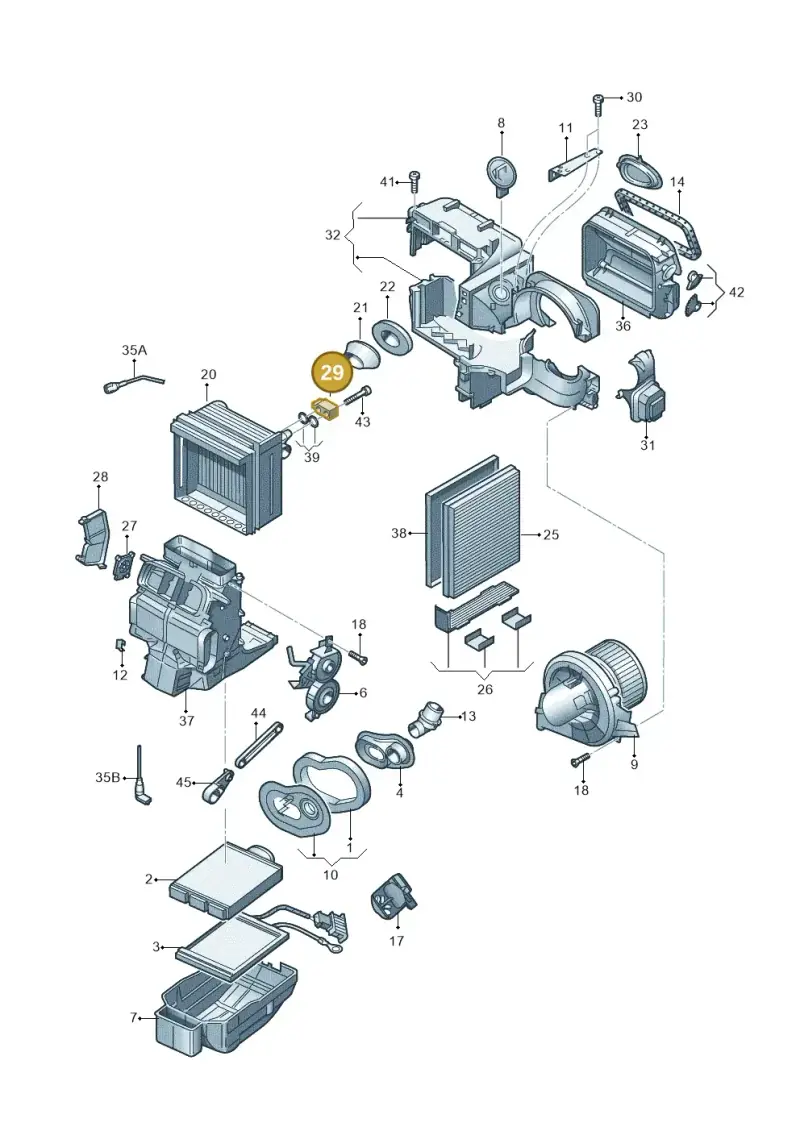 6RF820679 — Volkswagen Polo (2009-2014) diagram 672820100, position 29