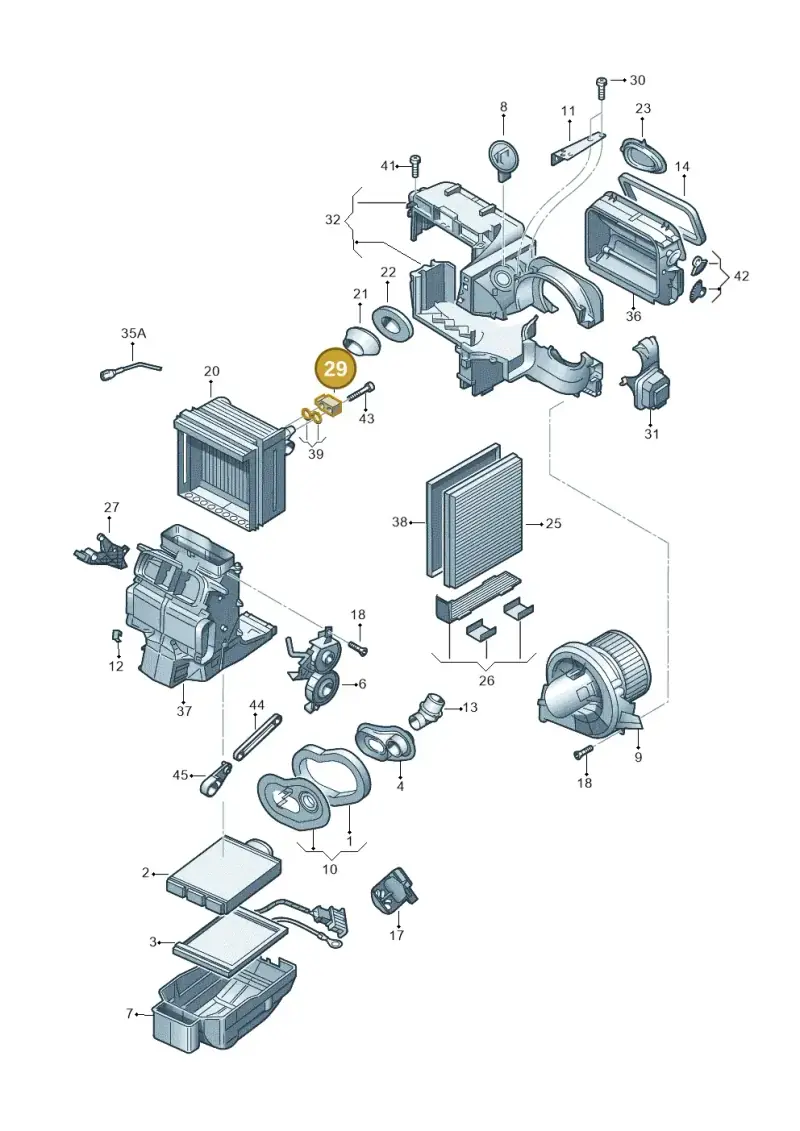 6RF820679 — Volkswagen Polo (2010-2015) diagram 747820100, position 29