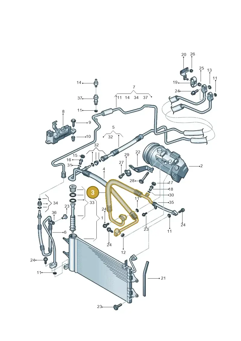 6RF820721C — Volkswagen Polo (2009-2014) diagram 253260410, position 3