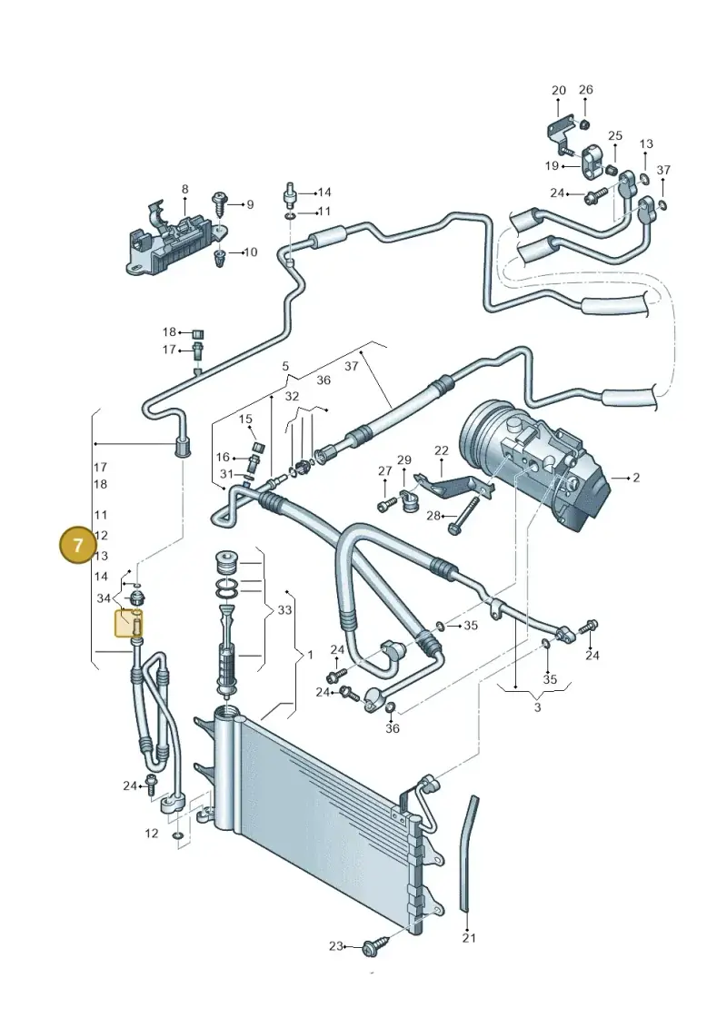 6RF820741C — Volkswagen Ameo 1,0 (2016-2020) diagram 794260400, position 7