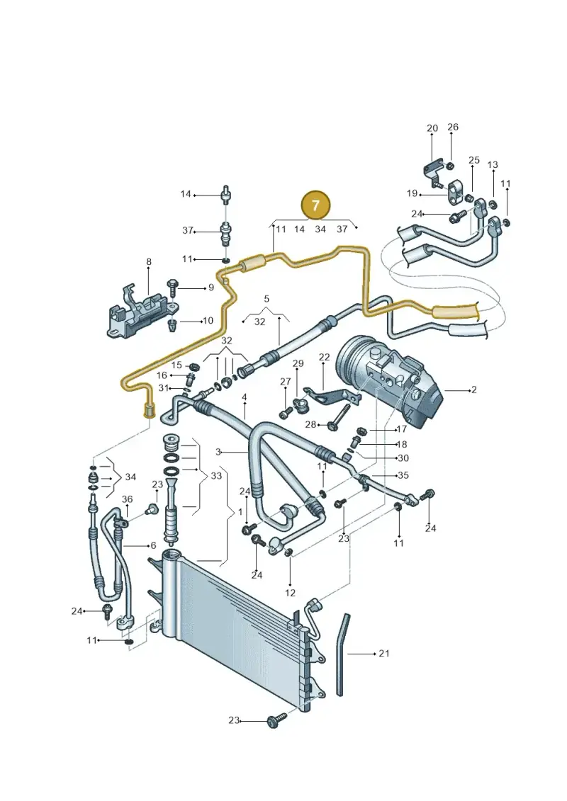 6RF820741C — Volkswagen Polo (2009-2014) diagram 253260410, position 7