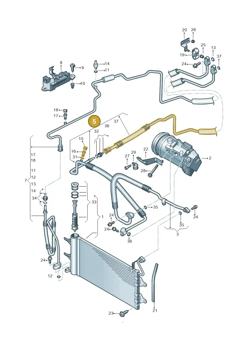 6RF820743N — Volkswagen Polo (2014-2022) diagram 794260400, position 5