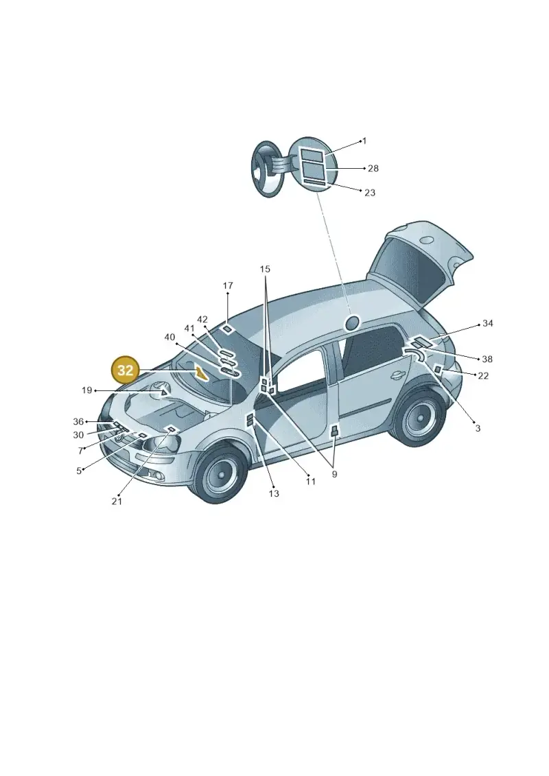 6RU010732M — Volkswagen Golf Plus (2011-2014) diagram 650010000, position 32
