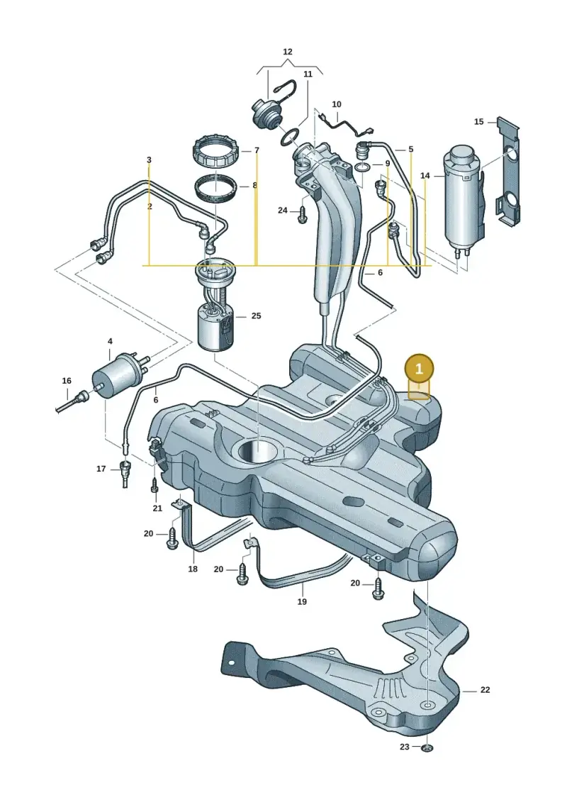6RU201060 — Volkswagen Polo 1.6 (2020-2022) diagram 62x201040, position 1