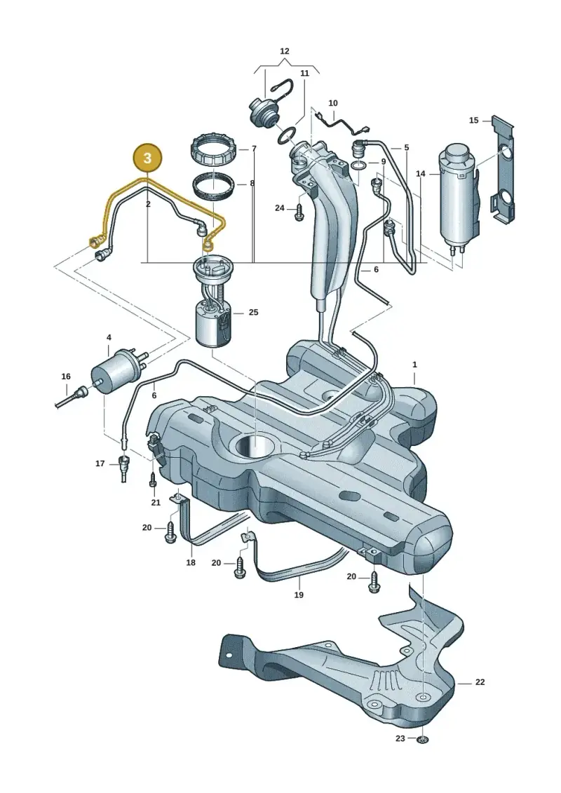 6RU201294 — Volkswagen Polo 1.6 (2020-2022) diagram 62x201040, position 3