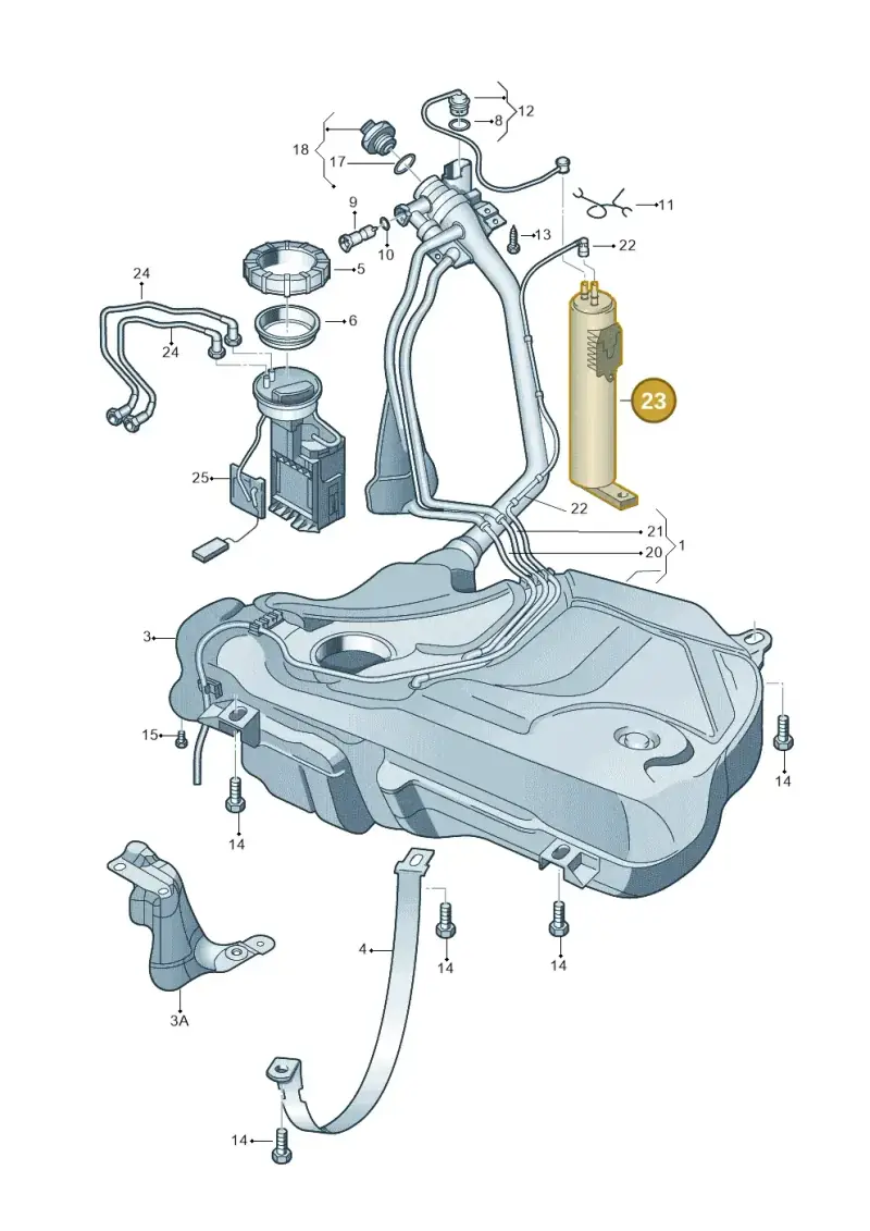 6RU201801 — Skoda Roomster (2010-2015) diagram 253201050, position 23