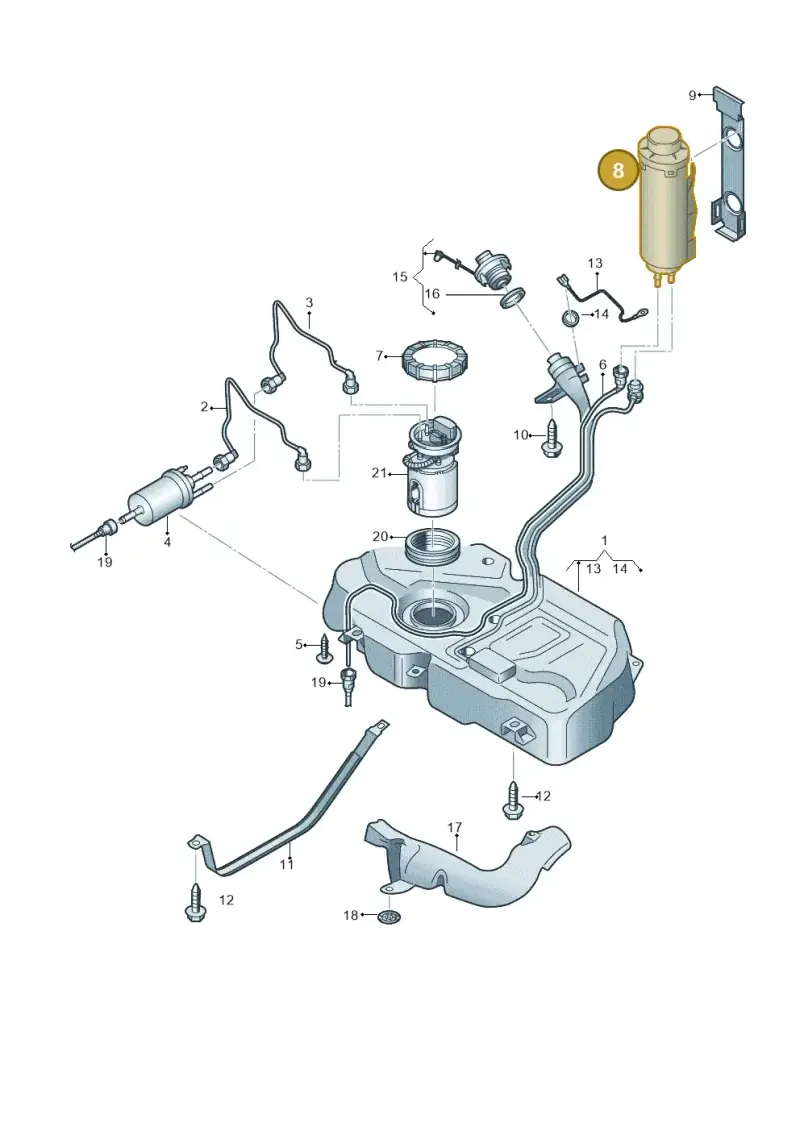 6RU201801A — Volkswagen Polo (2014-2022) diagram 794201450, position 8