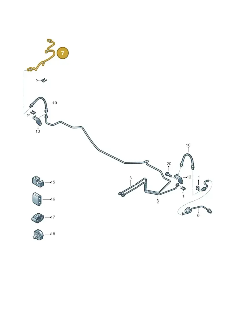 6RU611764 — Volkswagen Polo 1.6 (2013-2022) diagram 766611300, position 7
