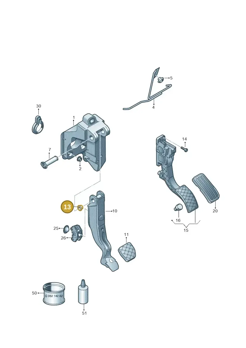6RU721153 — Volkswagen Polo (2010-2015) diagram 672721600, position 13