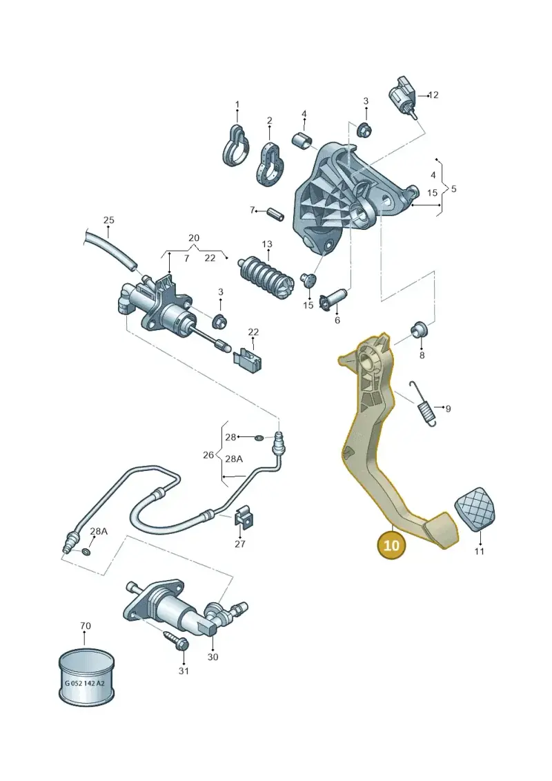 6RU721321 — Volkswagen Polo 1.6 (2015-2020) diagram 794721250, position 10