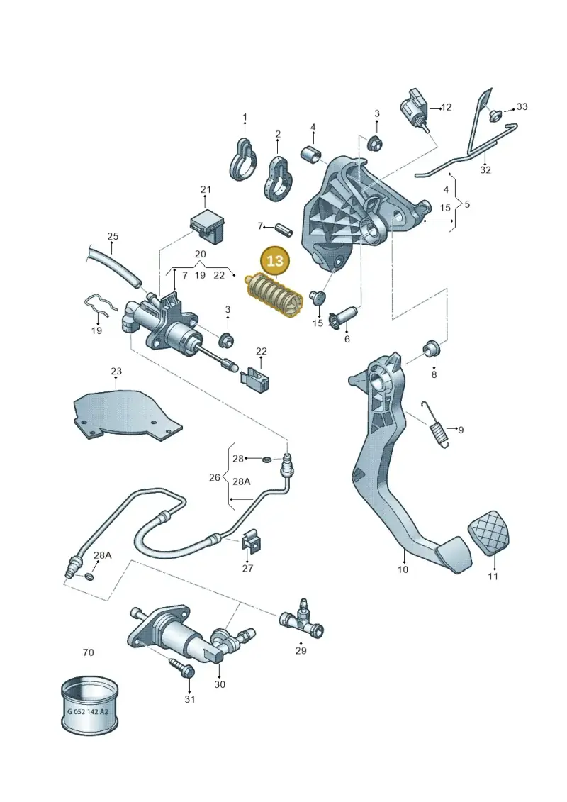6RU721360 — Volkswagen Polo (2010-2015) diagram 672721250, position 13