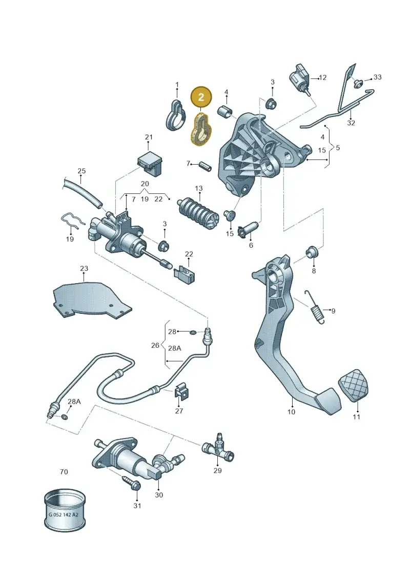 6RU721410 — Volkswagen Polo (2010-2015) diagram 672721250, position 2