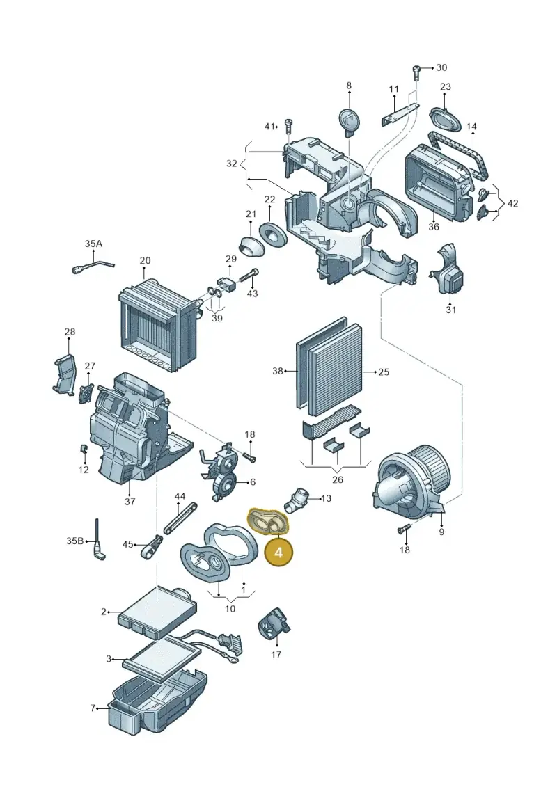 6RU820609 — Volkswagen Polo (2014-2022) diagram 672820100, position 4