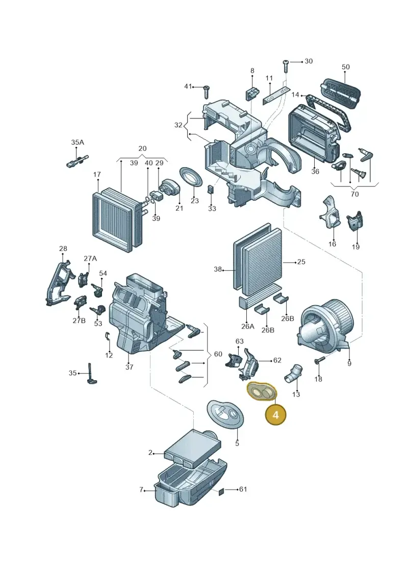 6RU820609 — Volkswagen New Polo (SVW) (2010-2019) diagram 713820200, position 4
