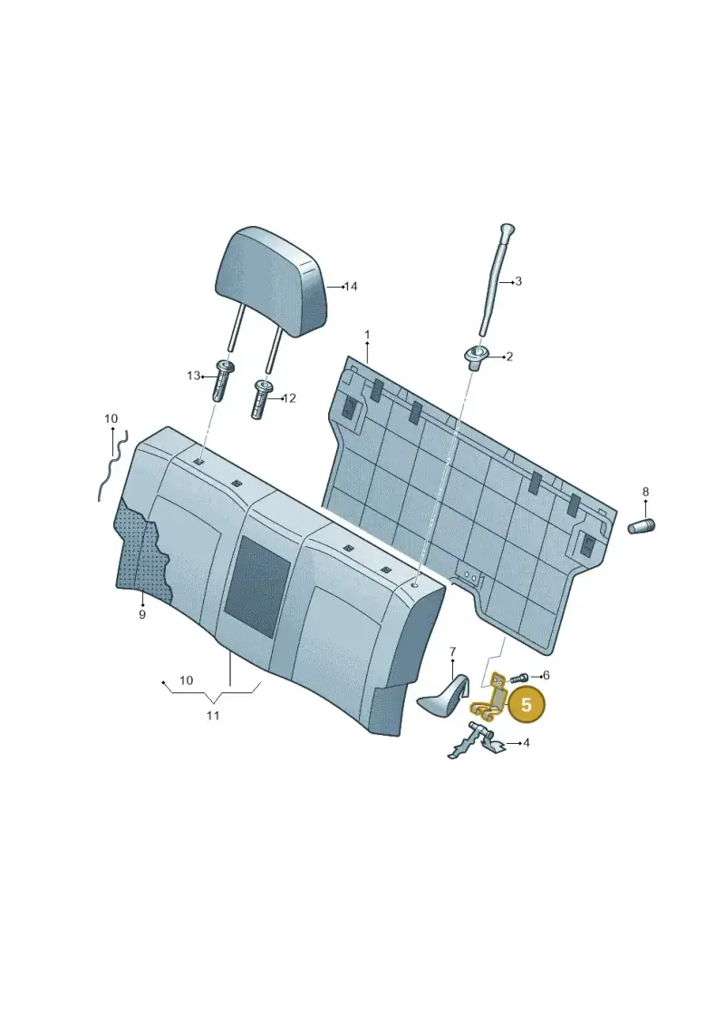 6RU885689 — Volkswagen Polo 1.6 (2015-2020) diagram 873885600, position 5