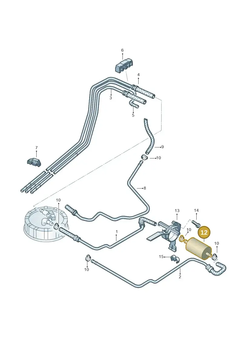 6X0201511B — Volkswagen POLO CLASSIC           06> (2005-) diagram 158201400, position 12