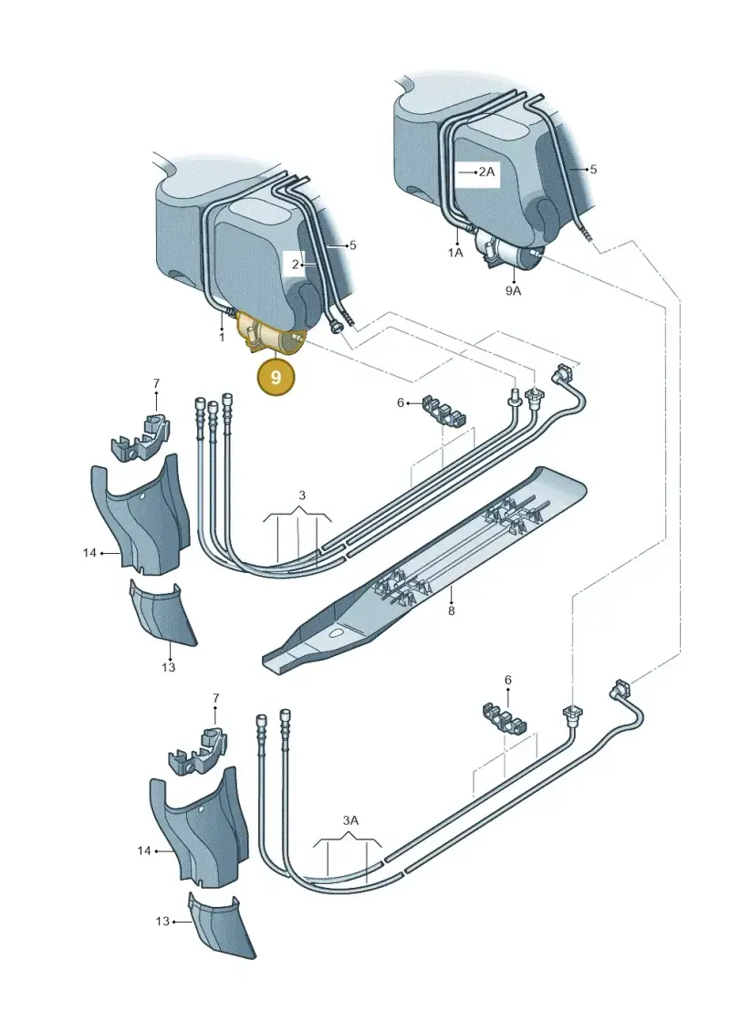 6X0201511B — Volkswagen Polo (2008-2009) diagram 657201400, position 9