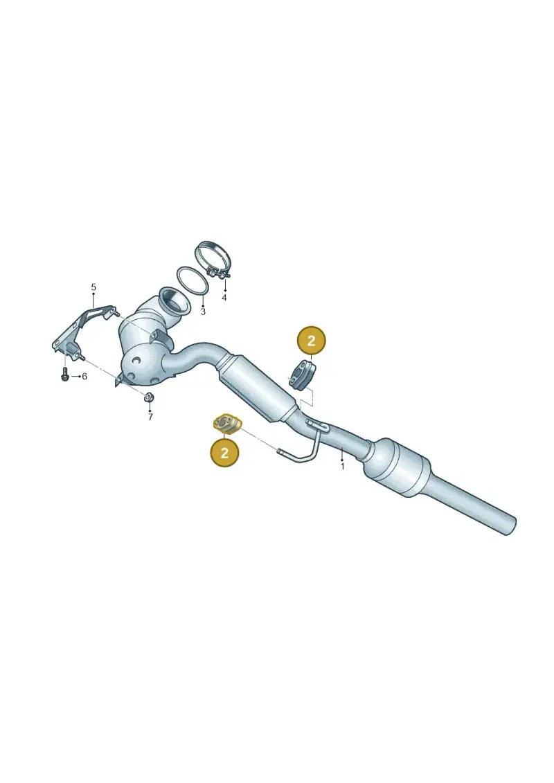 6X0253147 — Volkswagen Polo 1.4 BlueMotion (2014-2017) diagram 747253540, position 2