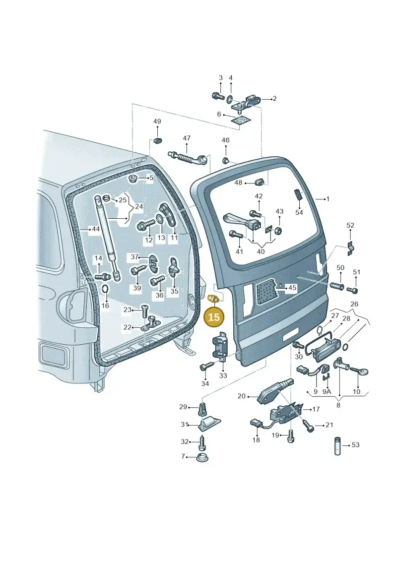 6X0827499B — Volkswagen SHARAN/4MOTION (2002-2005) diagram 162827300, position 15
