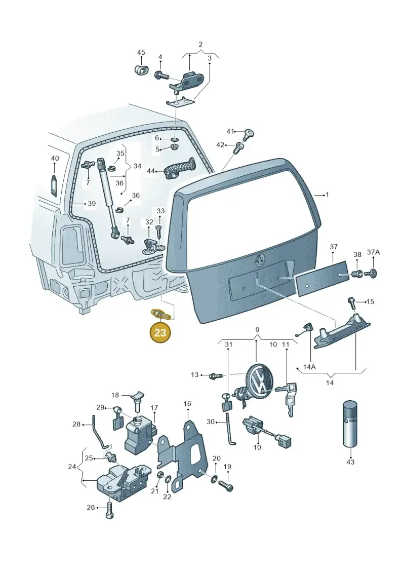 6X0827499B — Volkswagen Jetta/Wagon (2002-2006) diagram 203827300, position 23