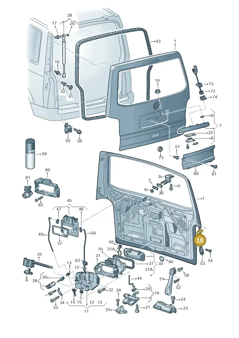 6X0827499B — Volkswagen TRANSPORTER GESCHL.    08 (2007-) diagram 410827300, position 18