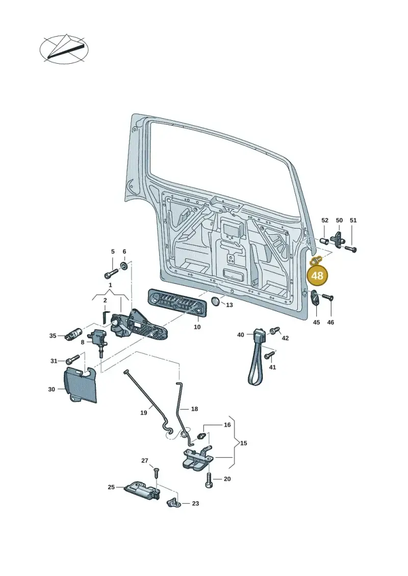 6X0827499F — Volkswagen Transport. multivan (2019-2024) diagram 7ep827100, position 48