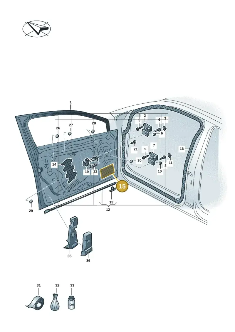 6X0863886 — Volkswagen Golf 2.0 BlueMotion (2019-2024) diagram 5h0831000, position 15