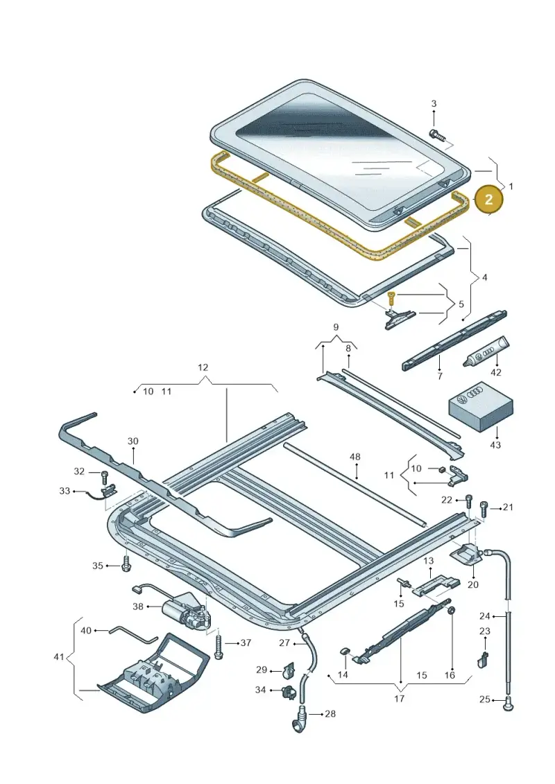 6X0877209 — Volkswagen Transp. caravelle (2011-2015) diagram 410877000, position 2