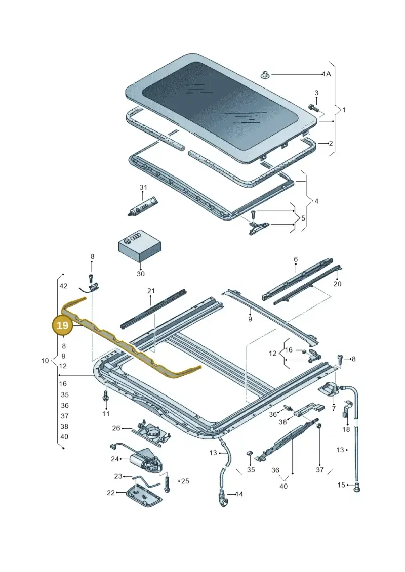 6X0877651 — Volkswagen FOX                  M.05> (2005-) diagram 231877100, position 19