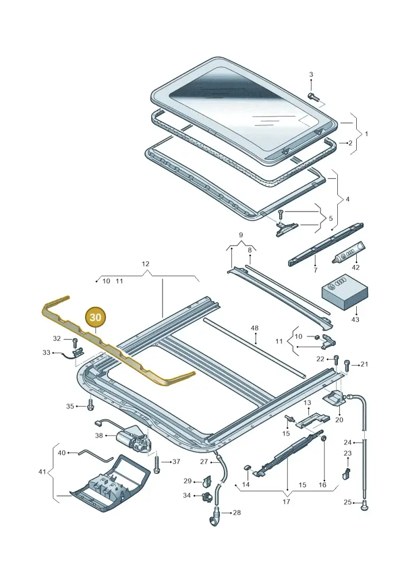 6X0877651 — Volkswagen Caravelle (2015-2019) diagram 410877000, position 30