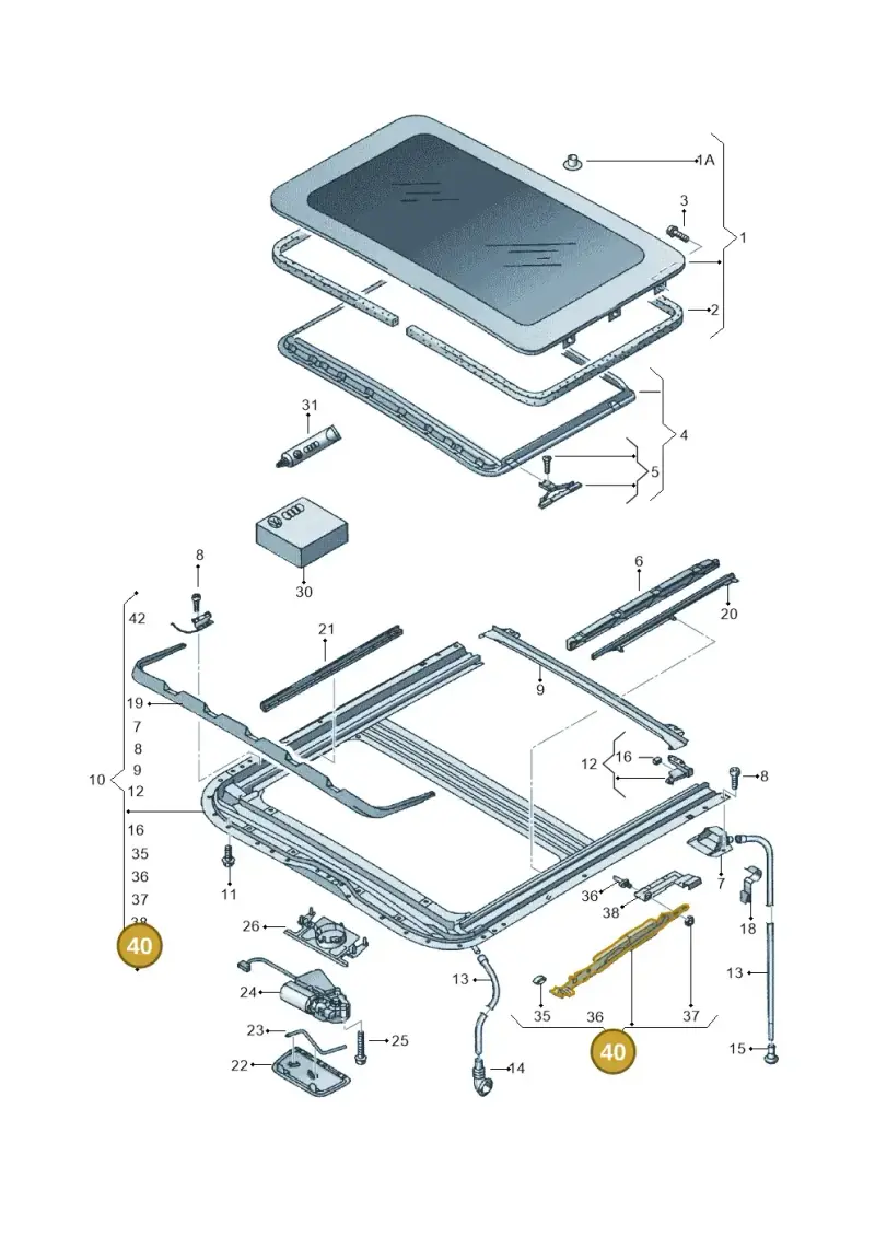 6X0898153 — Volkswagen FOX                  M.05> (2005-) diagram 231877100, position 40